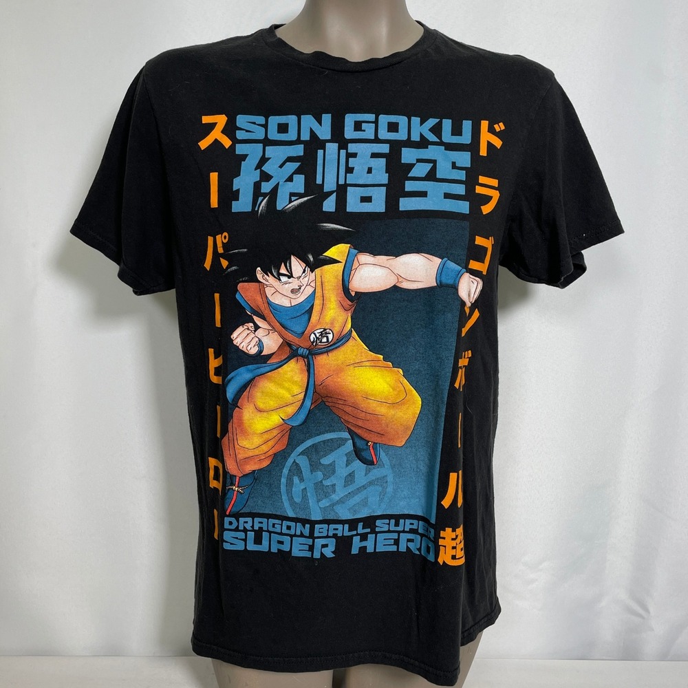Dragon Ball Super: Super Hero Son Goku 2022 Black T-Shirt Women's MEDIUM